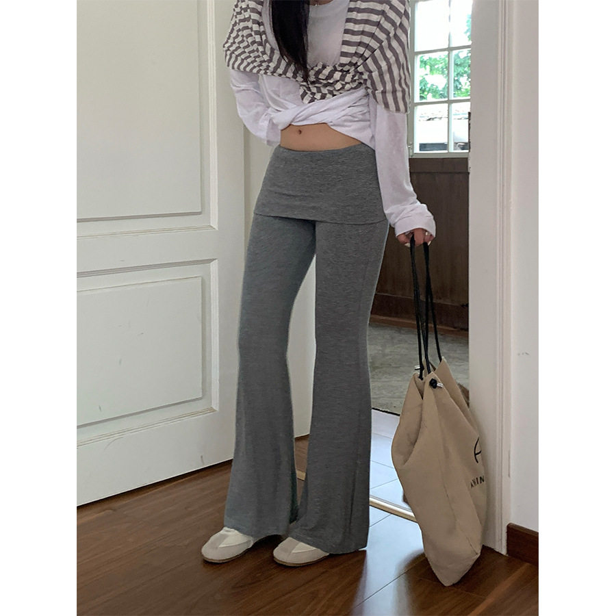 夏季高腰瘦身裤子人棉微弹休闲长裤女恋夏风穿搭