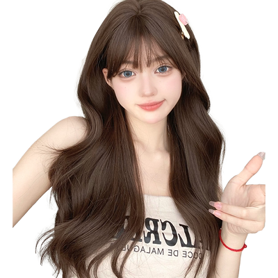 全头套式假发束朵自然大波浪