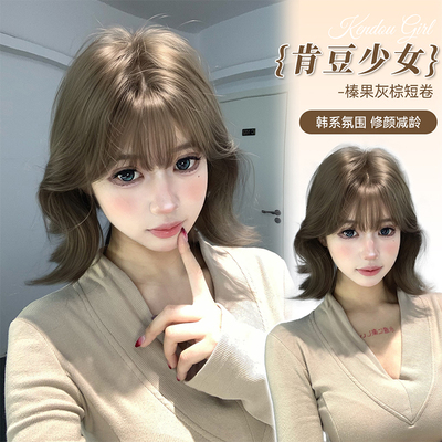 束朵假发新款网红齐刘海短发