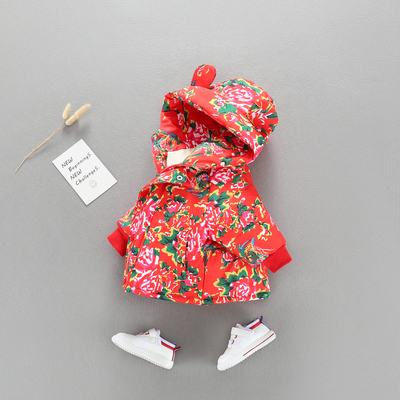 儿童东北大花棉袄加厚款