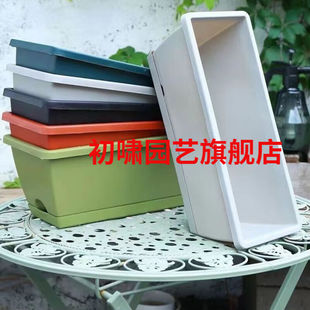 草莓盆栽专用盆阳台种菜盆花架花盆阳台种菜神器塑料盆室外条形蔬