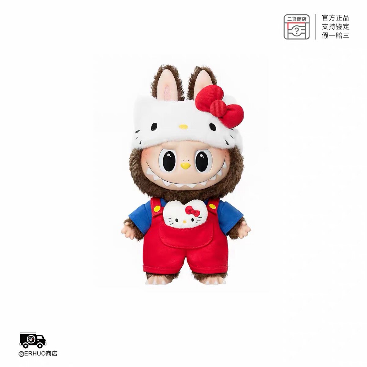 POPMART泡泡玛特LABUBU x HELLO KITTY三丽鸥拉布布搪胶毛绒公仔图片