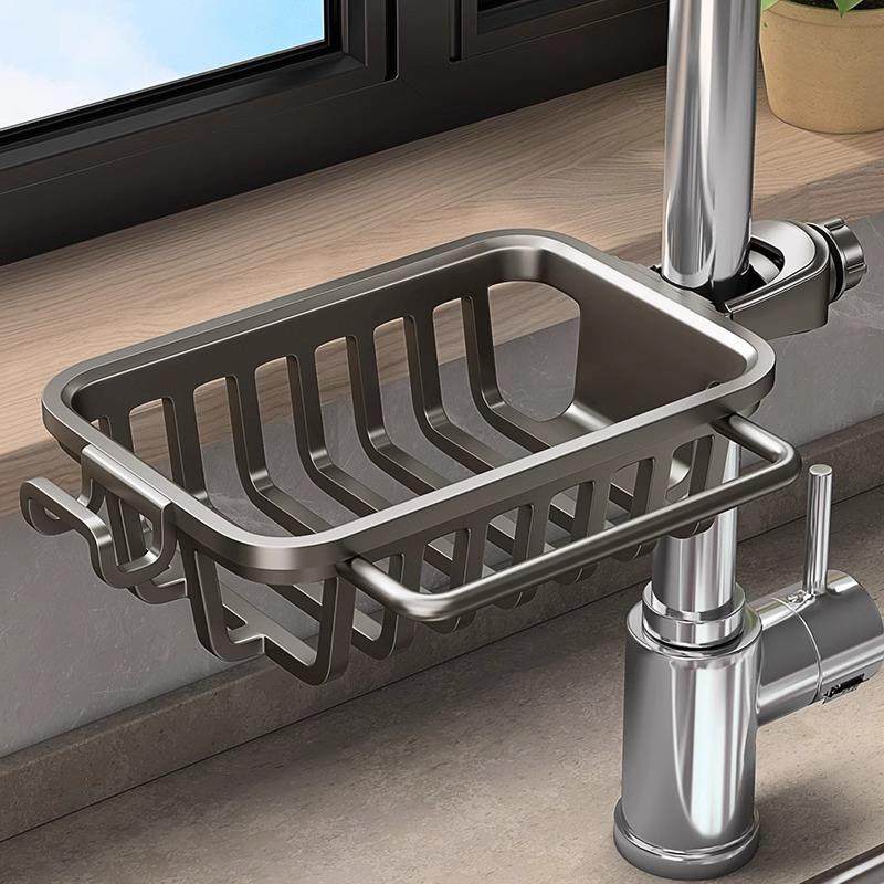 厨房水龙头置物架洗碗洗菜池水槽架沥水篮抹布收纳架洗菜盆免打孔,厨房/烹饪用具,抹布架/厨房清洁收纳架,淘宝优惠券,粉丝福利购,淘宝优惠卷