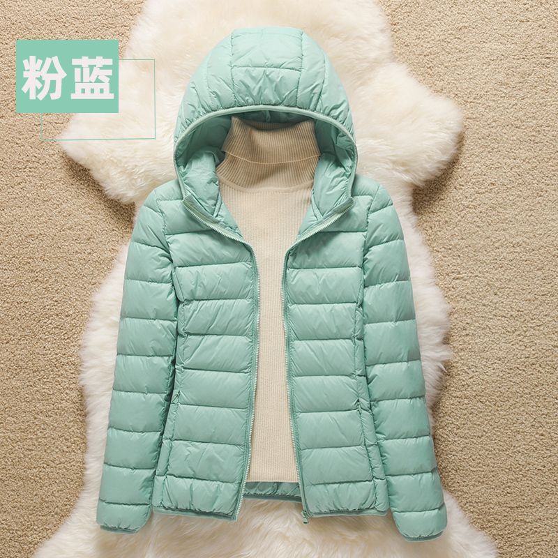 保暖轻便羽绒服轻薄秋冬女短款韩版大码反季清仓修身显瘦连帽特价