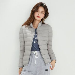 大码新款羽绒服女连帽立领短款学生韩版可爱修身轻薄外套休闲显瘦