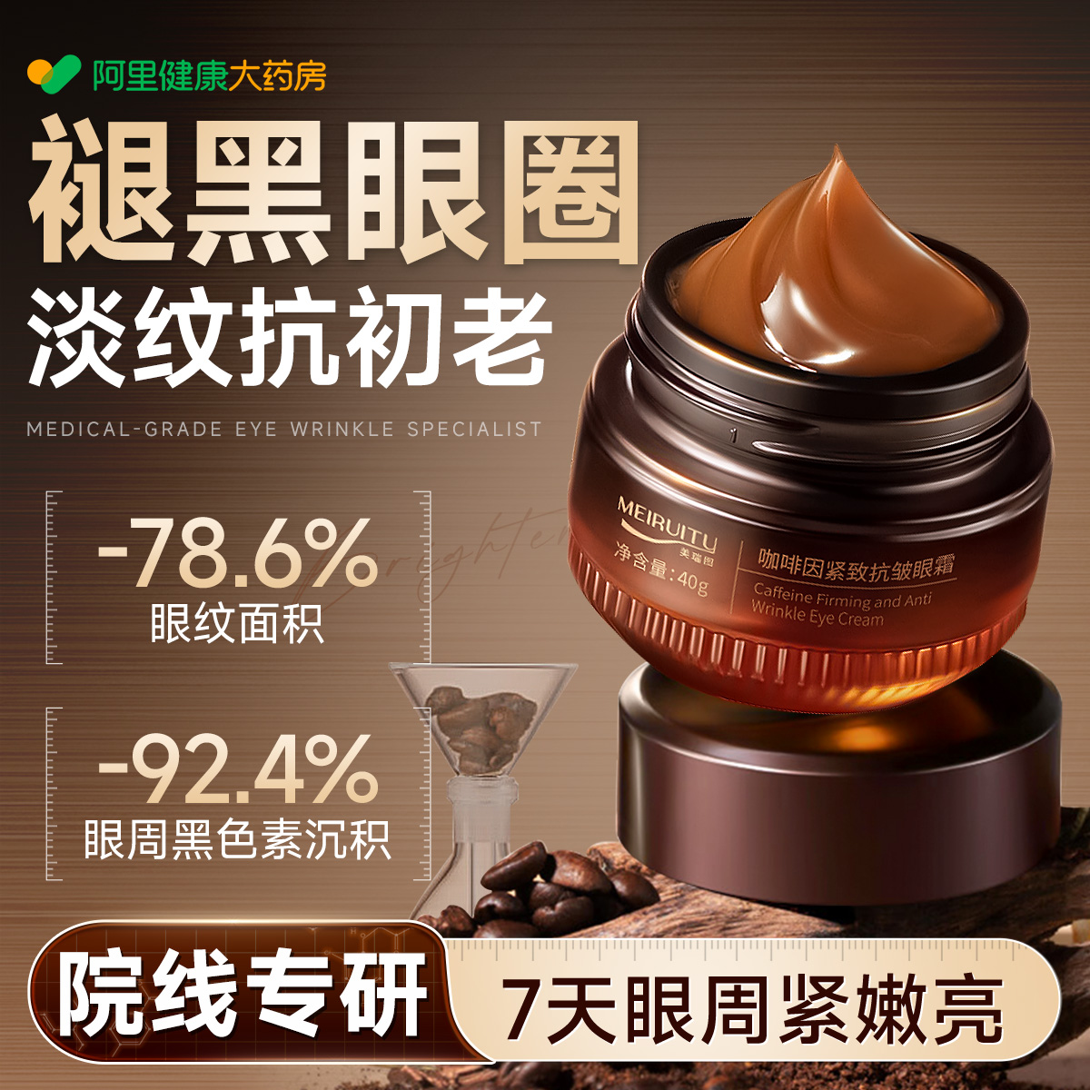 【医研级眼霜】1抹眼周紧嫩亮