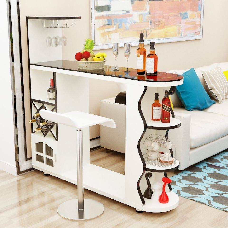 包邮家用吧台桌简约现代欧式客厅小吧台可移动靠墙厨房隔断柜酒柜