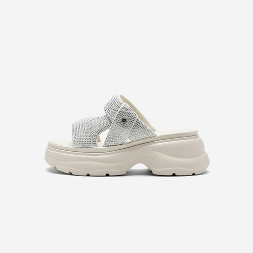 NineWest/玖熙厚底增高一字拖女