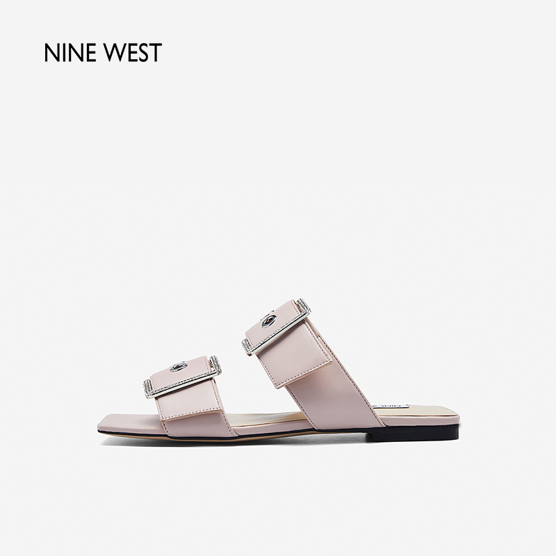 【断码清仓】Nine West/玖熙2023年夏季时装凉鞋平底鞋女夏外穿凉