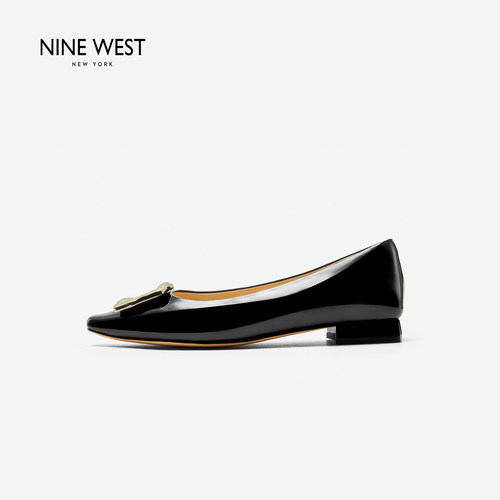NineWest/玖熙浅口单鞋漆皮方头