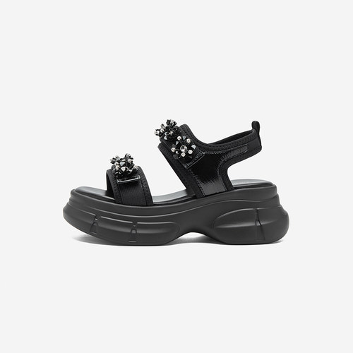 NineWest/玖熙凉鞋厚底增高女鞋