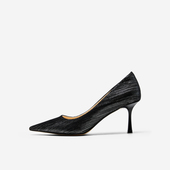 清仓款 Nine West 玖熙浅口单鞋 女春条纹编织优雅高跟尖头气质