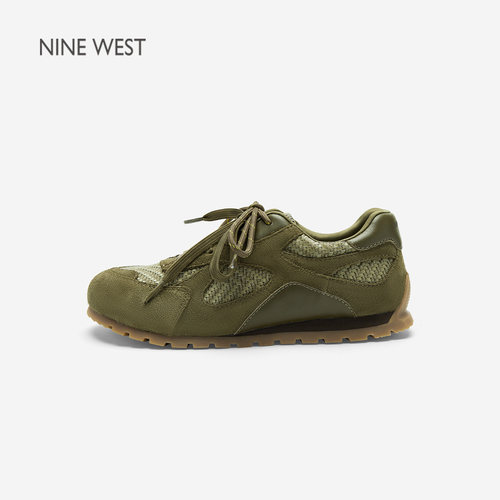 NineWest/玖熙系带休闲德训鞋女
