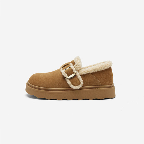 NineWest/玖熙圆头厚底雪地靴女