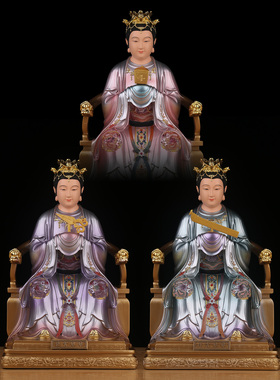 三宵娘娘神像碧霄琼宵云霄娘娘三仙姑树脂佛像居家用佛堂供奉摆件