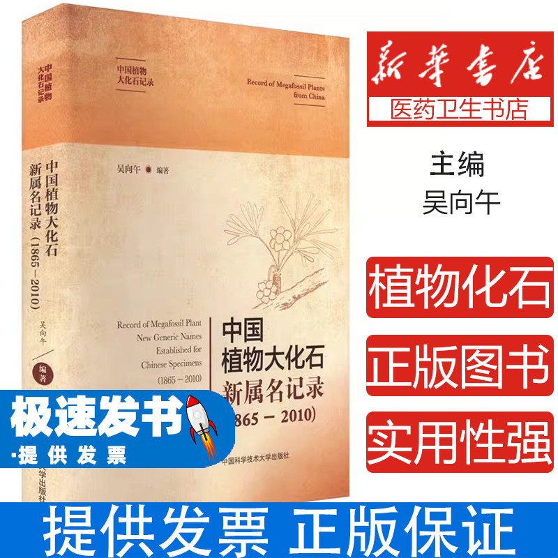 中国植物大化石新署名记录吴向午中国科学技术大学出版社植物化石研究古生物学文献专业参考资料标本分类鉴定整理汇编研究资料