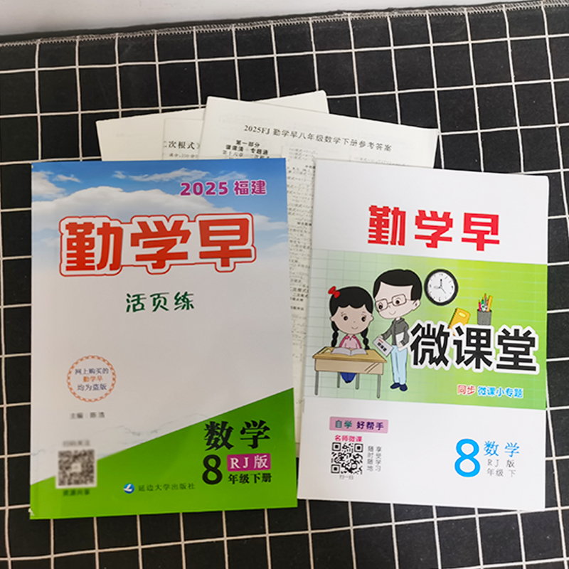 2025福建版勤学早活页练八年级下册数学送微课堂+试卷+答案 初中数学同步课时导练8年级下册
