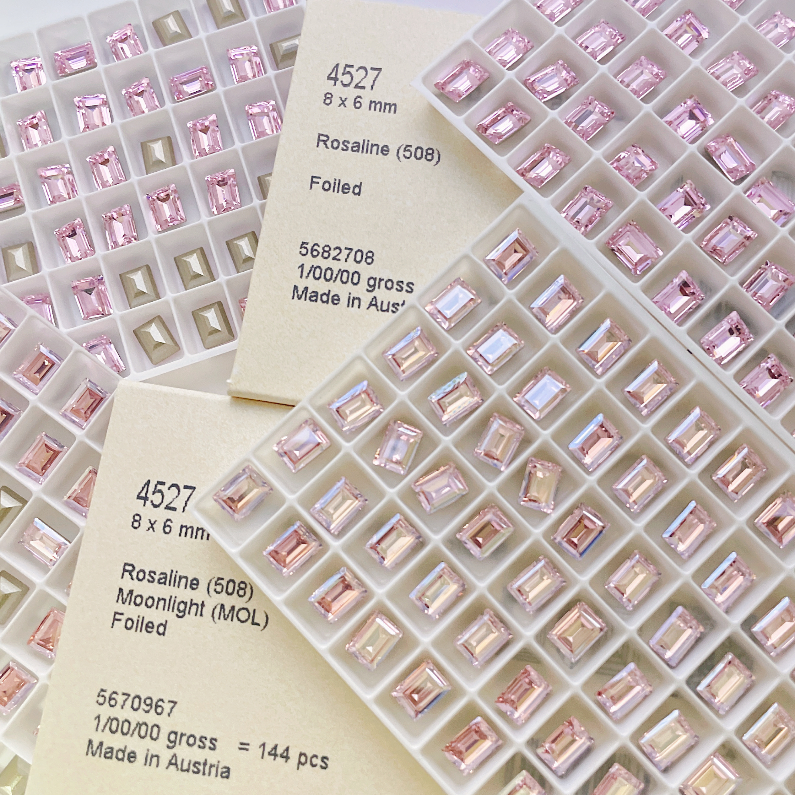 正品奥地利华子小冰糖4527 8*6 蔷薇粉508、蔷薇粉月光508MOL