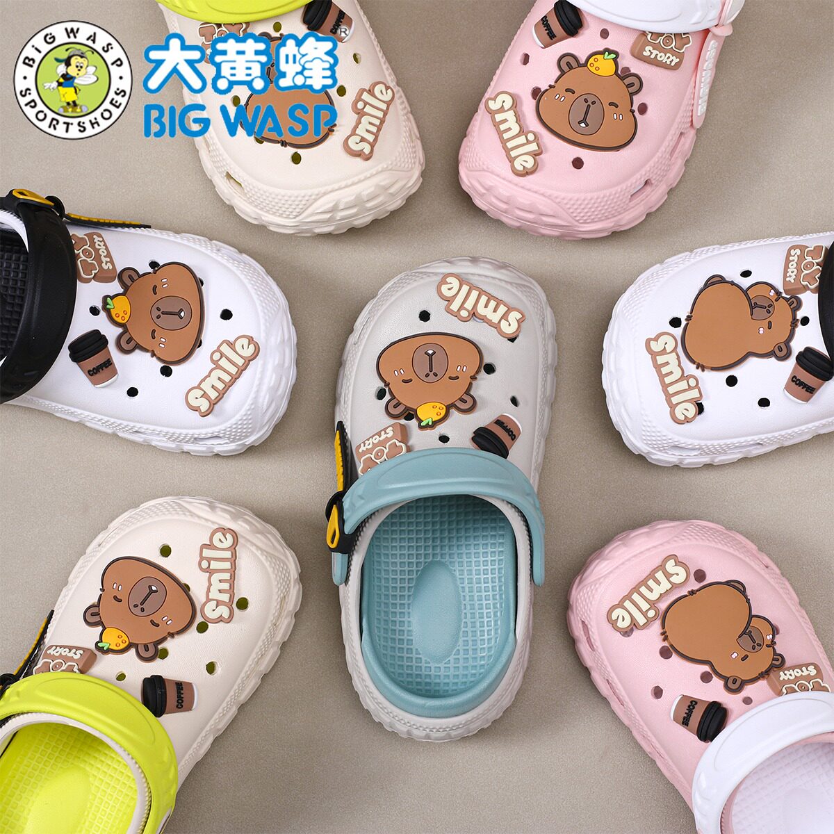 大黄蜂儿童洞洞鞋男童拖鞋夏季新款防滑小孩青少年凉鞋男孩沙滩鞋