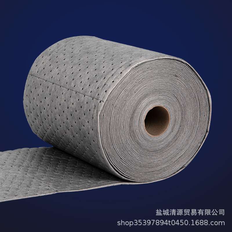 工业吸油棉通用型吸油卷化学品吸酸棉超大吸附量40cm*50m*2/3/4mm