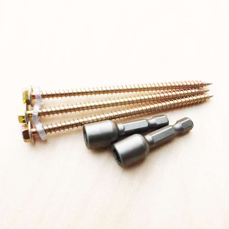 木螺丝自攻钉打木头外六角尖头钻尾螺丝树脂瓦彩钢瓦割尾槽口非标