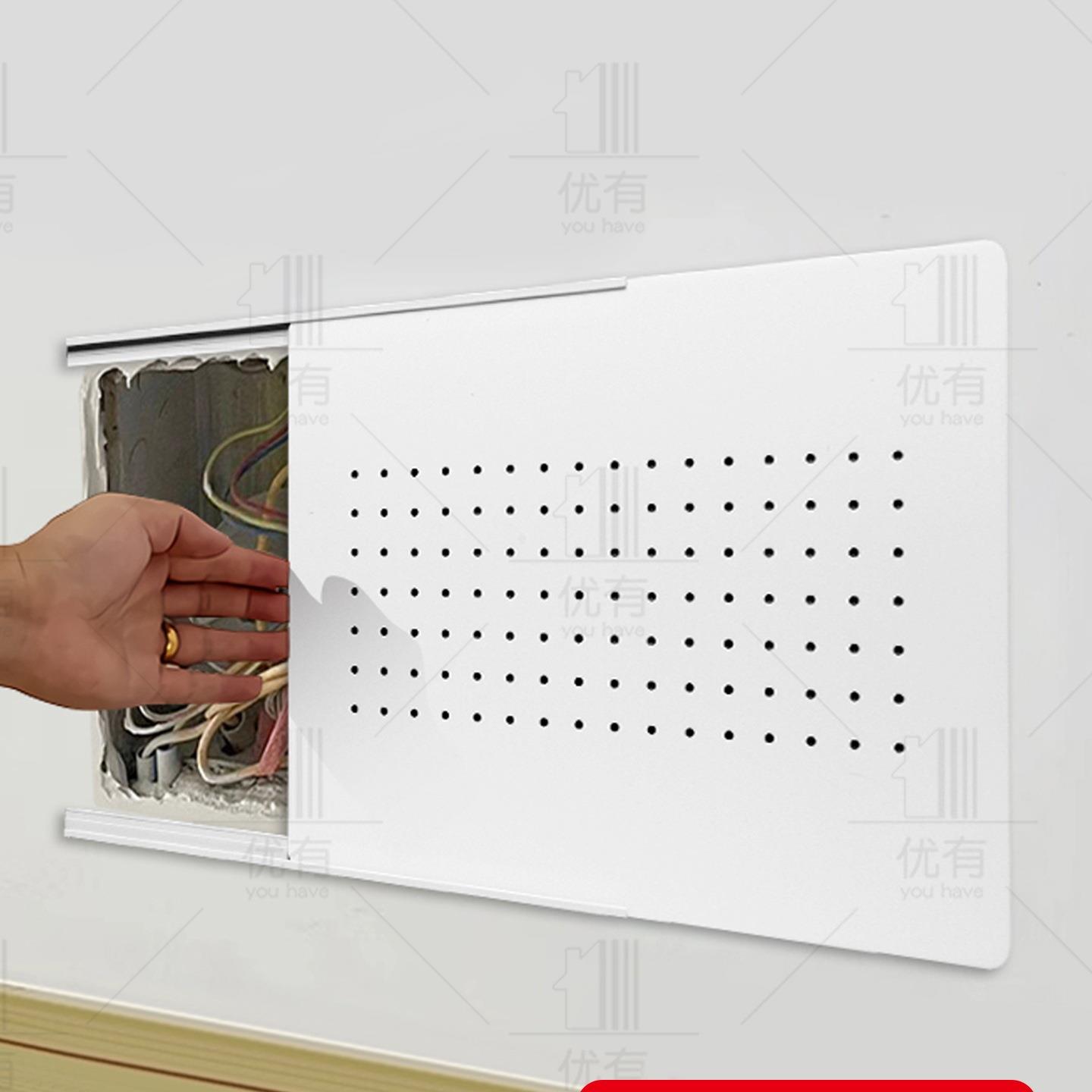 亚克力电表箱装饰画多媒体不挡信号箱遮挡推拉强弱电箱盖板