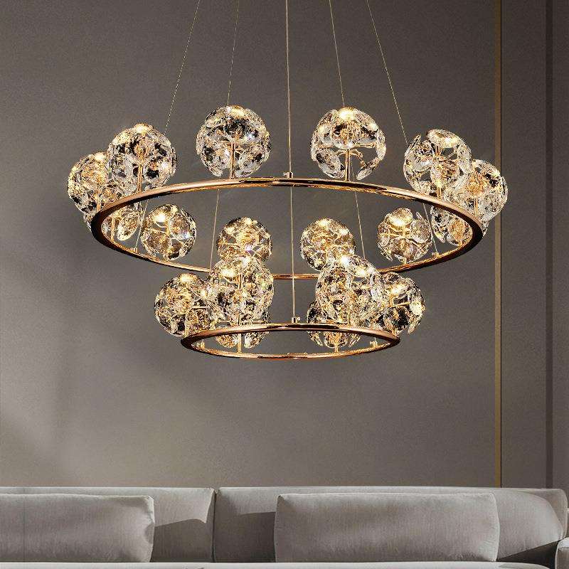 轻奢水晶吊灯现代简约客厅灯温馨浪漫主卧吊灯设计师餐厅灯