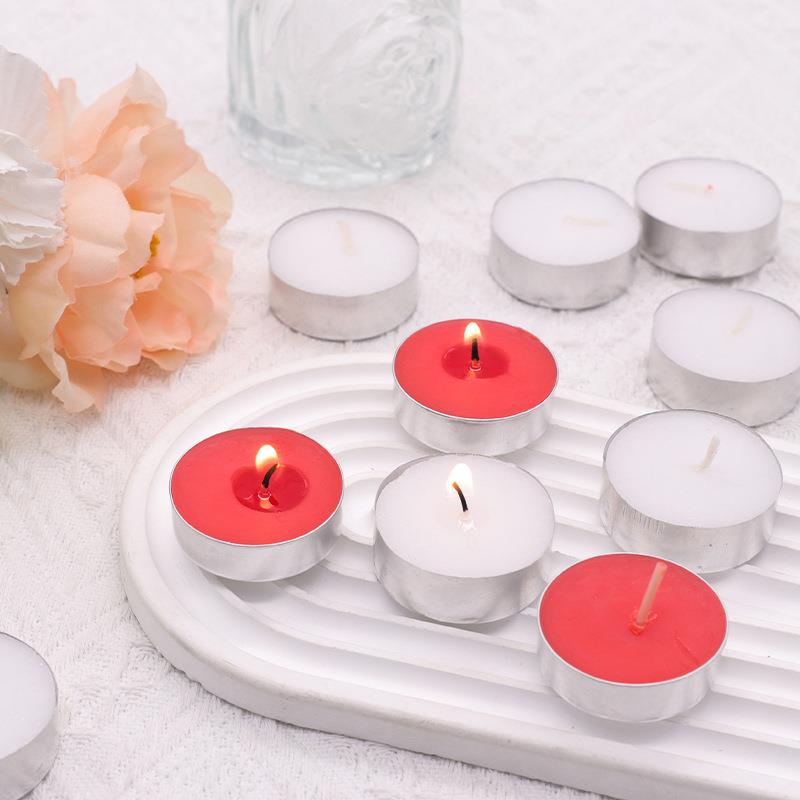 无烟蜡烛火漆印章用蜡100粒4小时天然植物蜡加热茶壶底圆形茶蜡