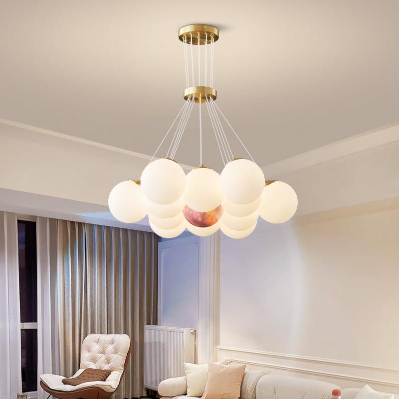 全铜法式中古美式复古客厅吊灯护眼儿童公主房创意气球卧室书房灯