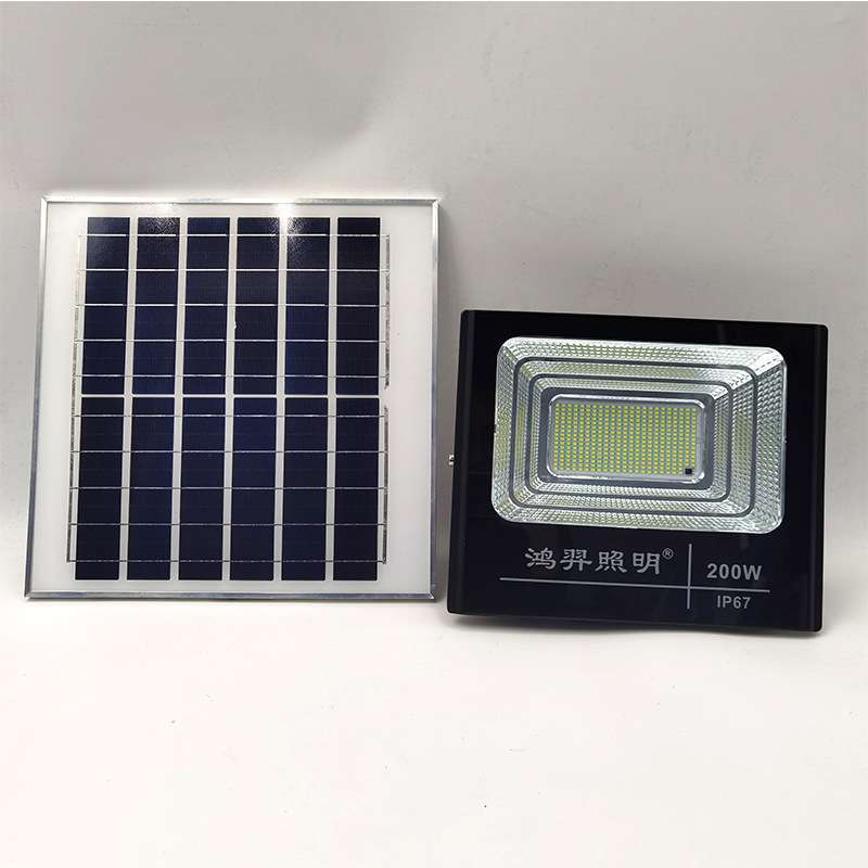 LED太阳能灯家用户外庭院灯新农村大功率投光灯超亮防水照明路灯