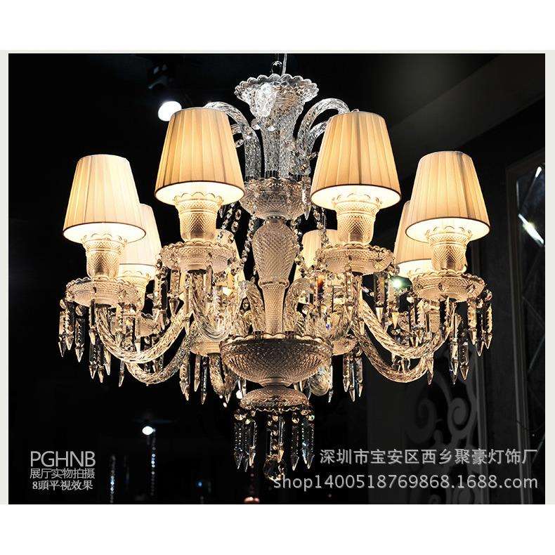欧式水晶吊灯法式客厅大气水晶吊灯简约餐厅卧室艺术蜡烛灯
