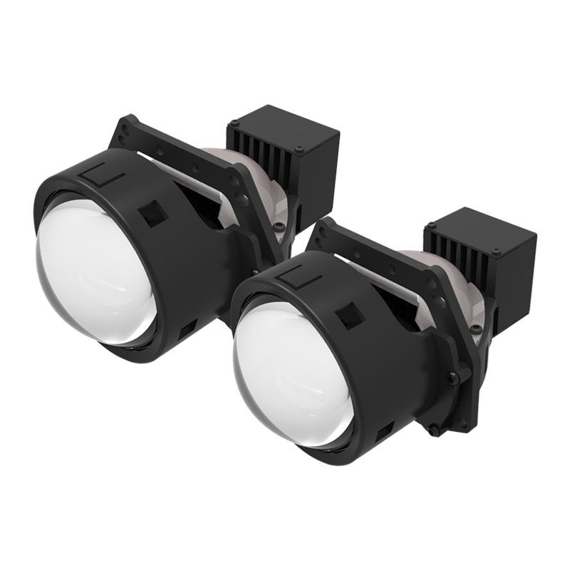 三为车灯工厂58瓦 6000K高亮3寸双芯双杯LED双光透镜大灯车灯