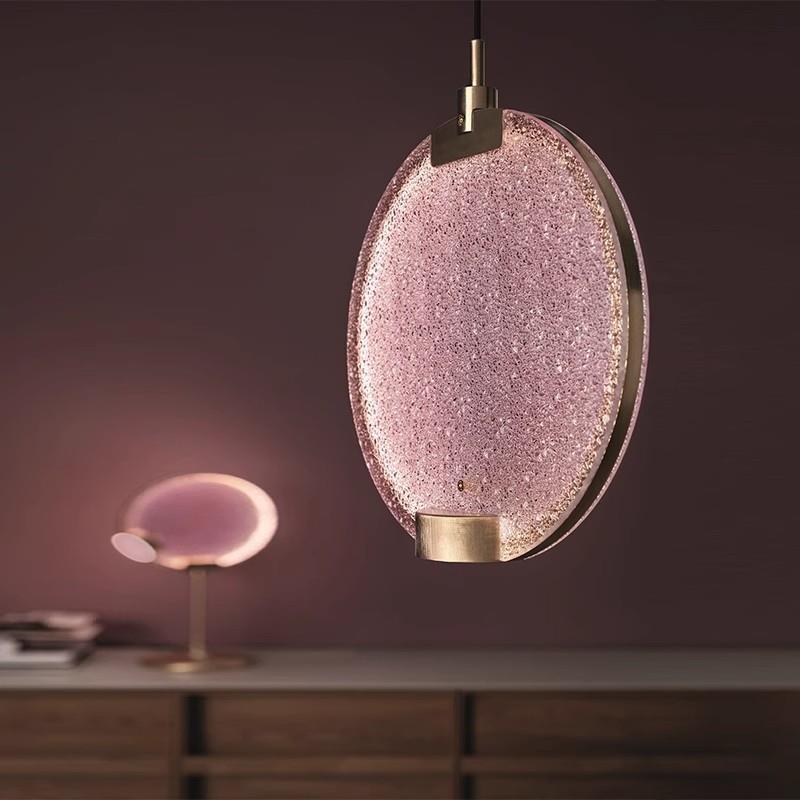 北欧简约网红灯卧室床头柜餐厅玻璃小吊灯现代长线创意床头氛围灯
