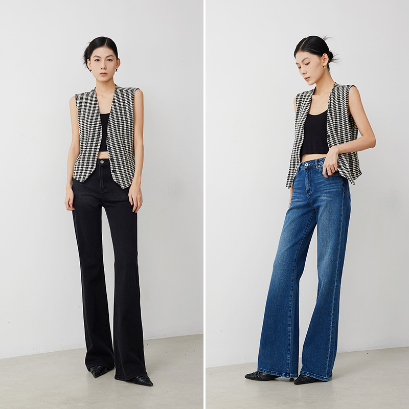 ATUMU微喇长裤高腰显瘦