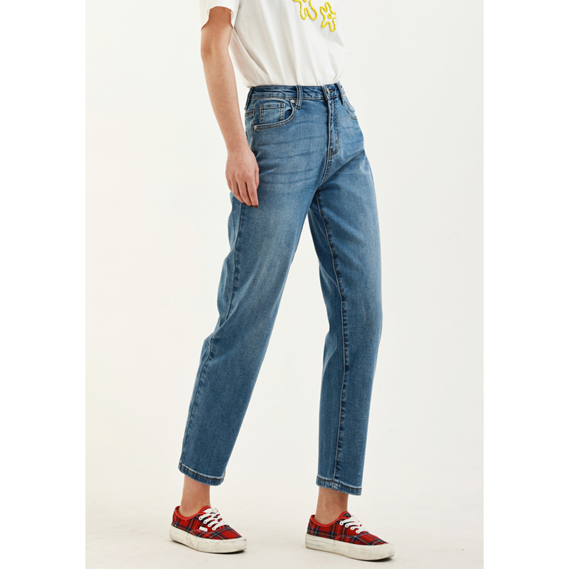 ATUMU直筒九分裤小裤脚高腰显瘦