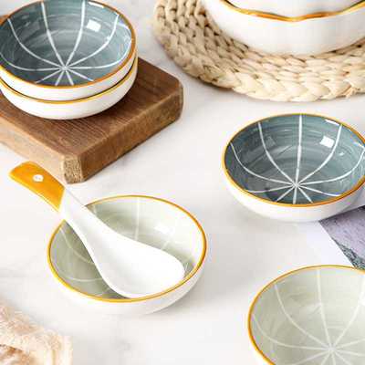 恋恋之墨4英寸味碟北欧风格陶瓷