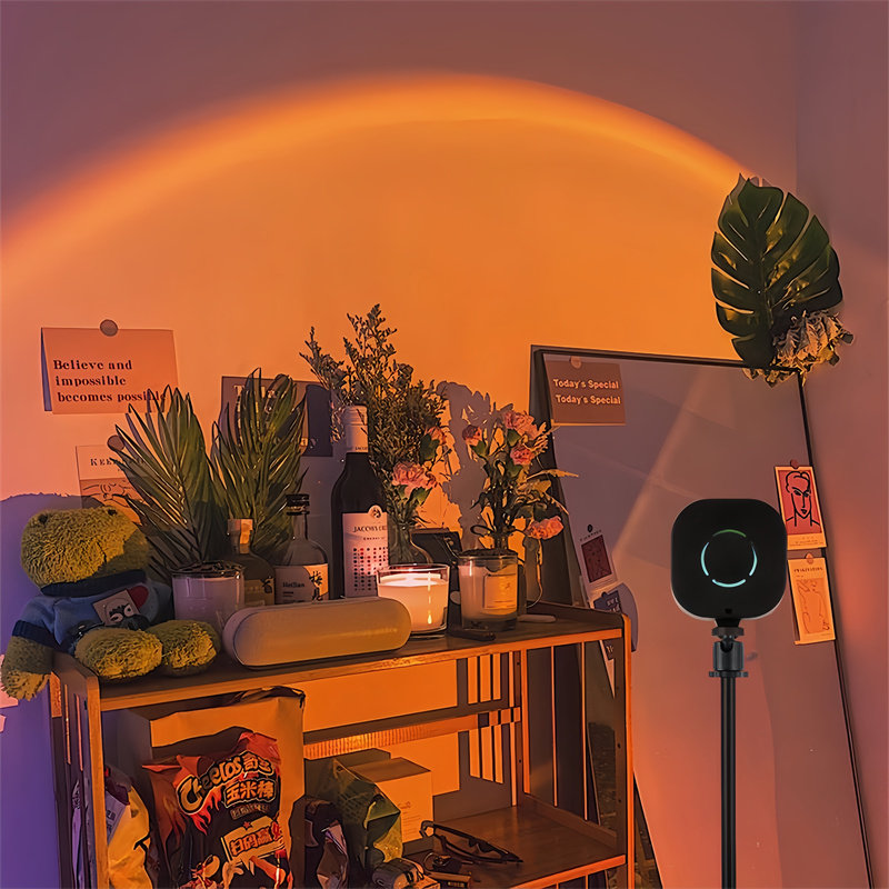 日落灯网红落日灯拍照氛围灯大光圈夕阳灯客厅卧室补光摄影落地灯