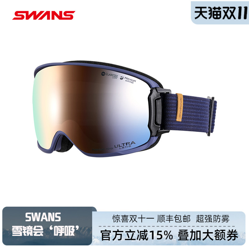 SWASNS滑雪镜1秒开窗2倍防雾