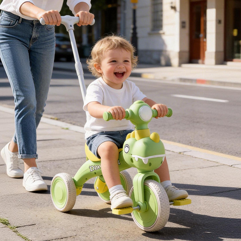 儿童三轮脚踏车可折叠轻便平衡车1-3-5岁滑步自行车学步防摔玩具