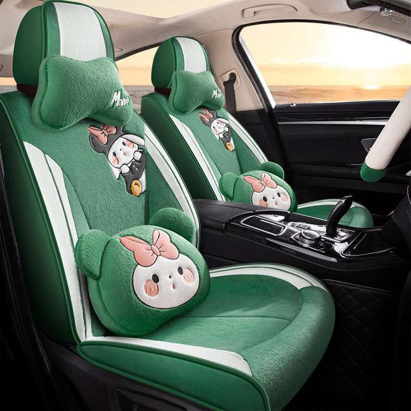 2013款2014年2016新款大众POLO波罗菠萝毛绒汽车座垫冬天适用座套