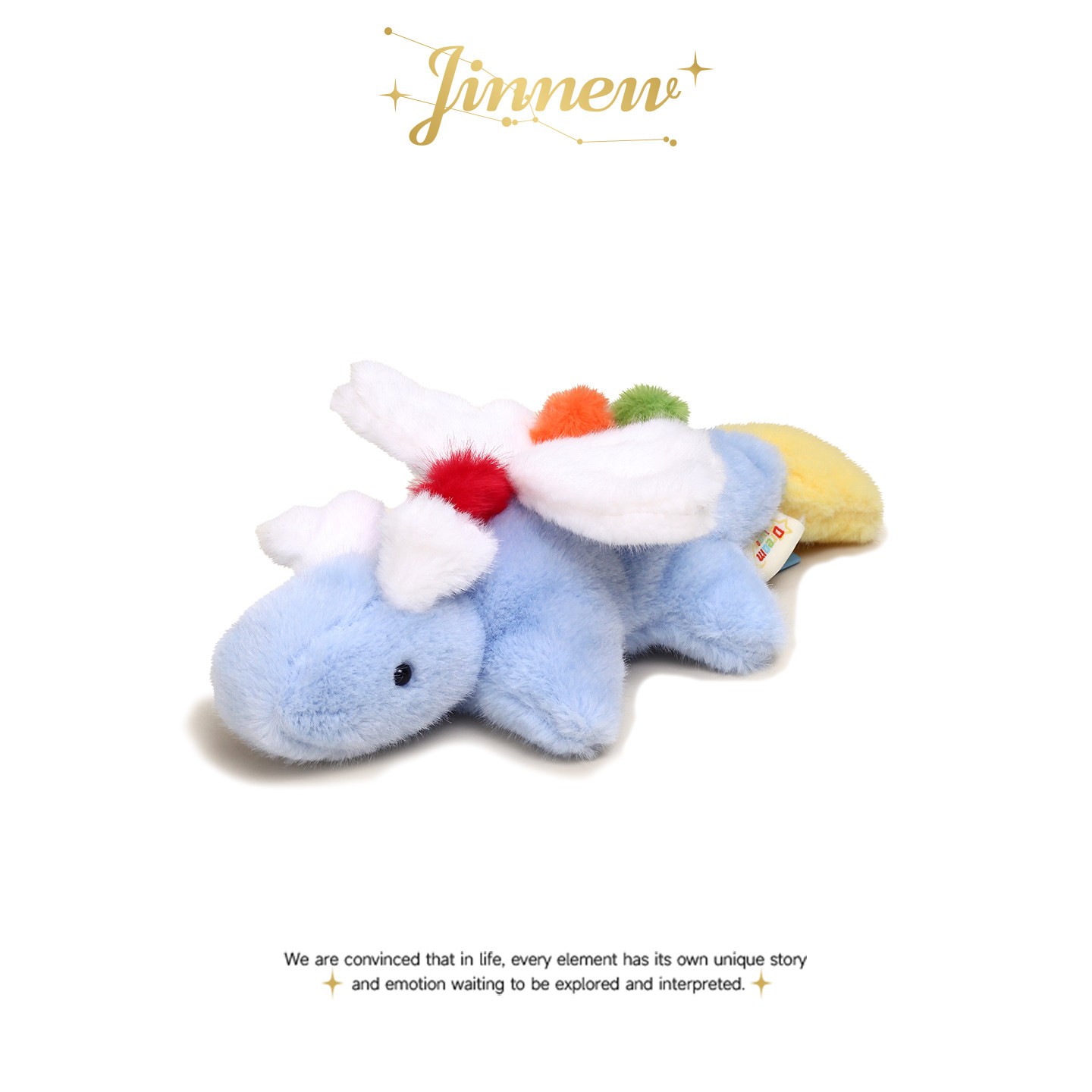 Jinnew原创可爱蓝色天空小飞龙毛绒玩偶情侣生日礼物娃娃床上摆件