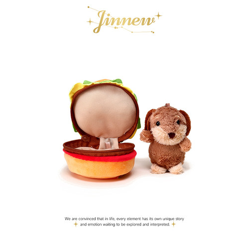 Jinnew原创腊肠狗蟹黄汉堡挂件