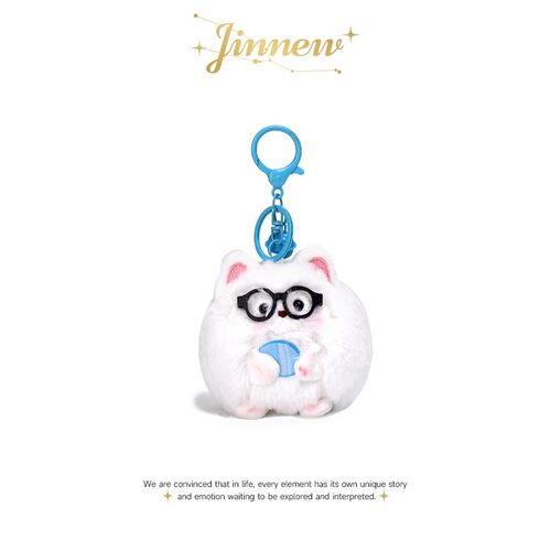 Jinnew原创眼镜萨摩耶耶钥匙扣