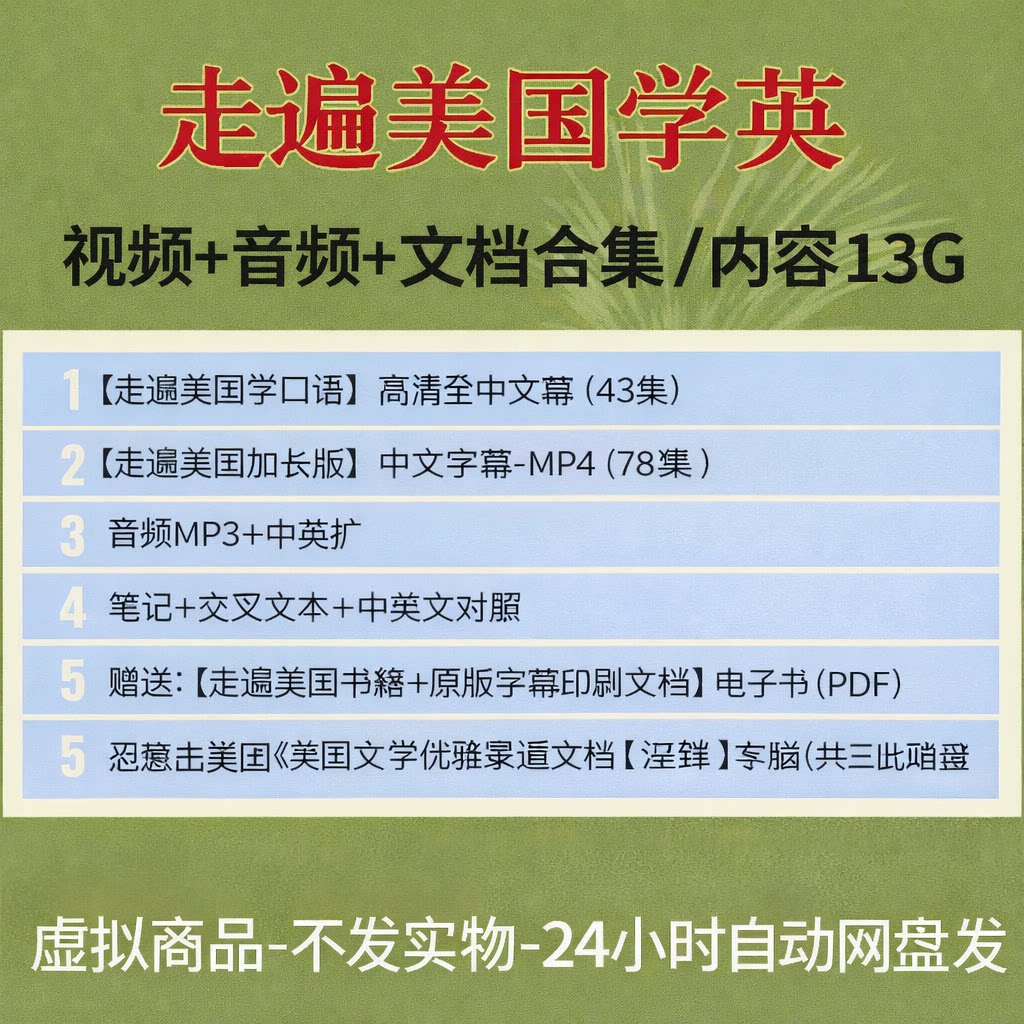 走遍美国学口语视频教程121集英语口语入门自学英语视频课程合集