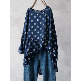 shirt sleeve size dress long Round loose casual plus womens