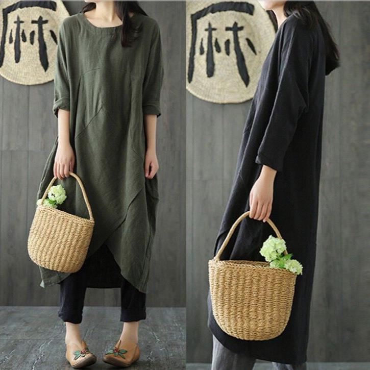 new in spring autumn denim dress for women long loose