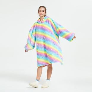 double Hooded pullover lazy layer blanket