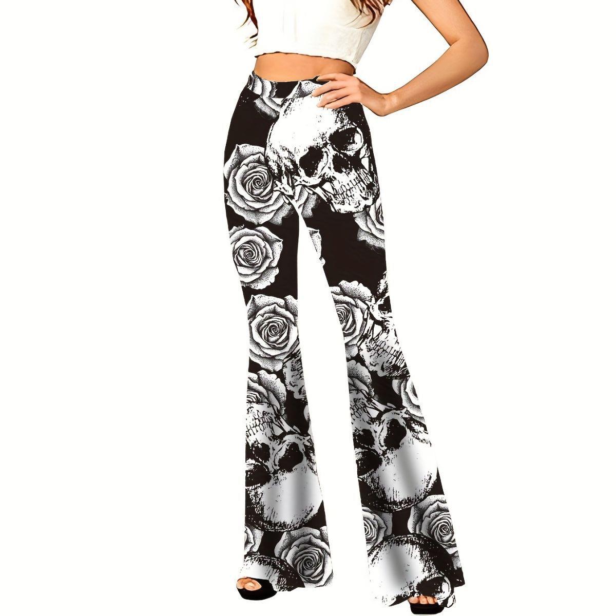 waist hip-wrapped flared for high skull trousers Tight