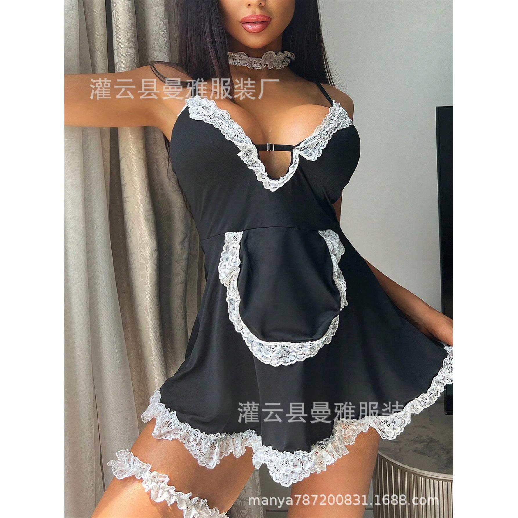 Sexy lingerie sexy lace maid outfit uniform temptation suit