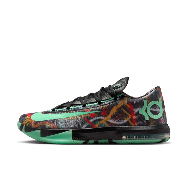 XHH Nike KD 6 防滑耐磨 低帮 篮球鞋 男女款 黑绿FQ8356-900